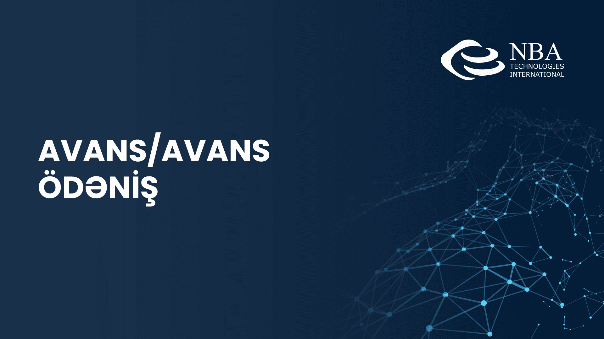 Kassada Avans ödənişi əməliyyatı
